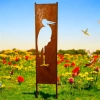 Panel ogrodowy parawan dekoracyjny metal patyna 120cm CZAPLA / ŻURAW